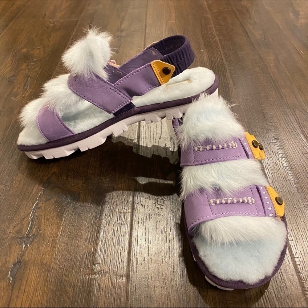 UGG Desert Dream Patent Leather Slingback Multicolor Sandal Size 7 Women